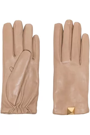 VALENTINO GARAVANI Mujer Guantes - Rockstud-detail polished-finish gloves