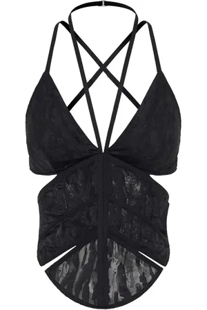 DION LEE Top con tirantes finos con motivo en jacquard