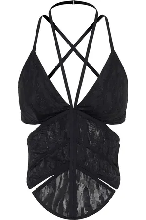 DION LEE Top con tirantes finos con motivo en jacquard