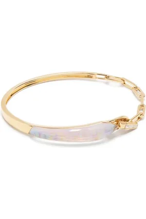 STEPHEN WEBSTER Pulsera Slimline Shard en oro amarillo de 18kt con diamantes y ópalo