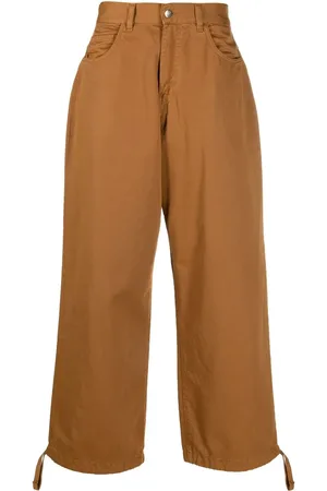SOCIÉTÉ ANONYME Pantalones anchos con logo estampado