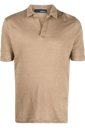 LARDINI Playera tipo polo con etiqueta del logo