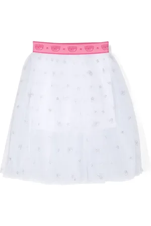 Chiara Ferragni Falda acampanada con logo estampado