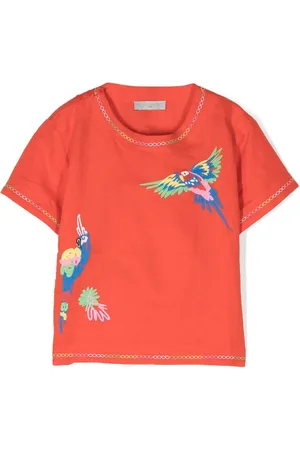 Stella McCartney Playera con pájaro estampado