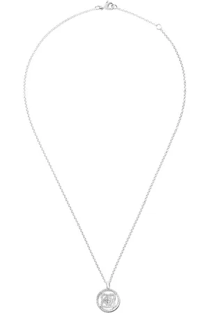 De Beers Collar Enchanted Lotus Openwork Medal en oro blanco de 18kt