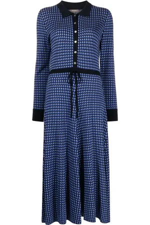 N.PEAL Vestido tejido con estampado geométrico