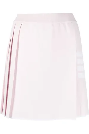 Thom Browne Falda corta plisada con motivo 4-Bar