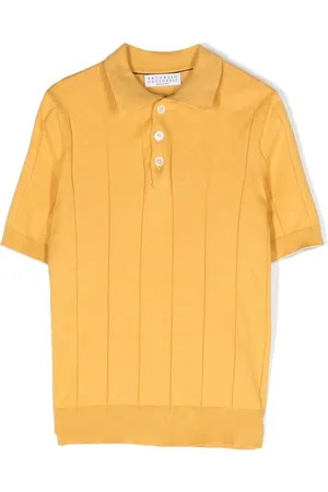 Brunello Cucinelli Playera tipo polo de tejido fino