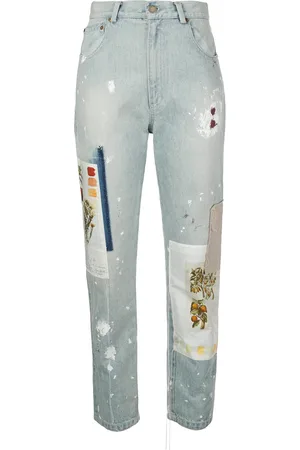 MONSE Jeans rectos con diseño patchwork