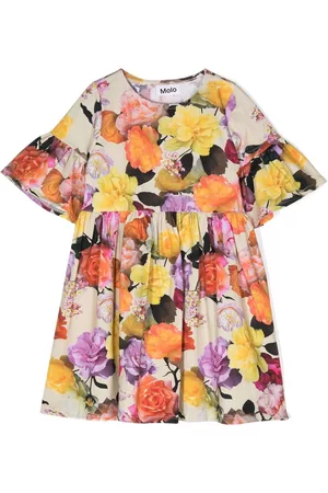 Molo Vestido con estampado floral y volantes en las mangas