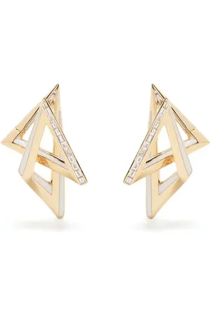 STEPHEN WEBSTER Aretes Vertigo Acute en oro amarillo de 18kt con diamantes
