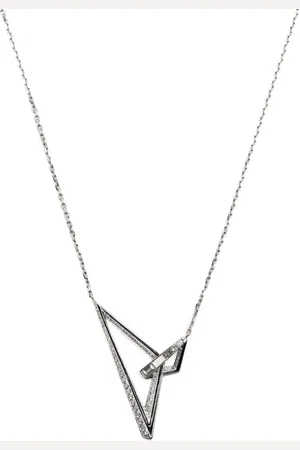 STEPHEN WEBSTER Collar Vertigo Obtuse en oro blanco de 18kt con dije de diamantes
