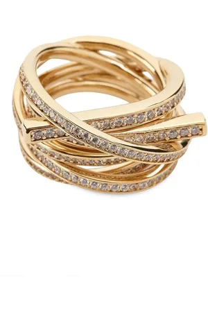 Salvatore Ferragamo Anillo Gancini y detalles de cristal