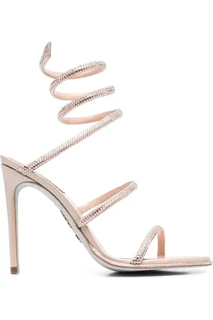 RENE CAOVILLA Sandalias con detalles de strass y tacón stiletto de 110mm