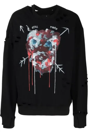 HACULLA Sudadera con abertura y efecto envejecido