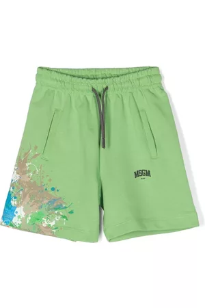 Msgm Shorts con estampado de salpicaduras de pintura