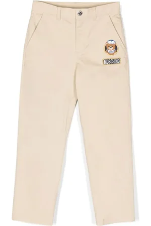 Moschino Pantalones chinos rectos con parche del logo