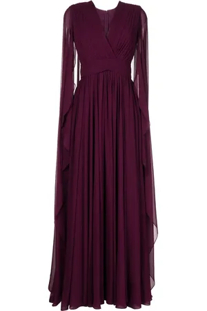 Elie saab Vestido de fiesta plisado con efecto de capa