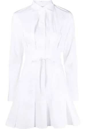 Patou Vestido camisero corto con pliegues