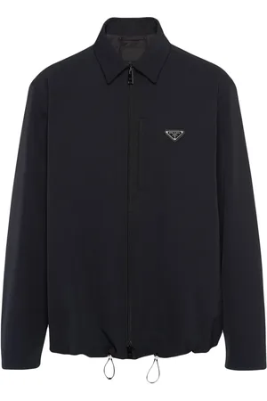 Prada Camisa con logo triangular y cierre