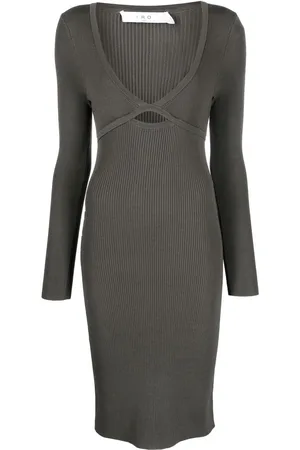 IRO Vestido midi tejido de canalé