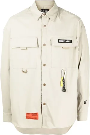 Izzue Camisa con botones estilo militar