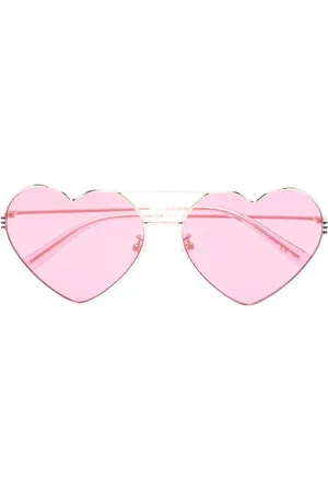 Gucci Lentes de sol con armazón en forma de corazón