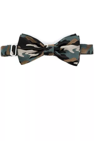 Karl Lagerfeld Hombre Pajaritas - Camouflage-print silk bow tie