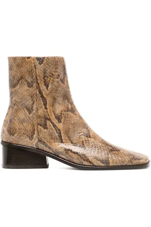 REJINA PYO Botines Rise con estampado de piel de serpiente