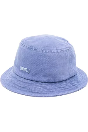 JUUN.J Embroidered-logo denim bucket hat