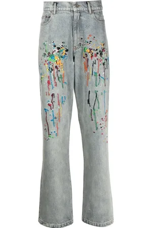 MOSTLY HEARD RARELY SEEN Jeans rectos bordados