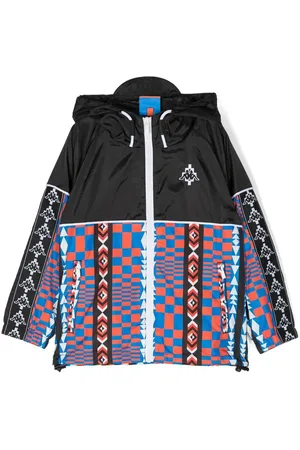 MARCELO BURLON Chamarra con capucha y logo estampado en el pecho