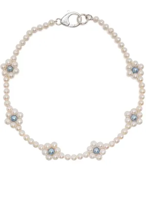Hatton Labs Collar Blue Daisy con perla