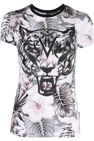Philipp Plein Playera con estampado de tigre