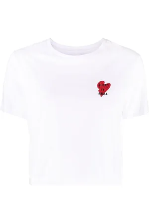 Izzue Playera corta con corazón bordado