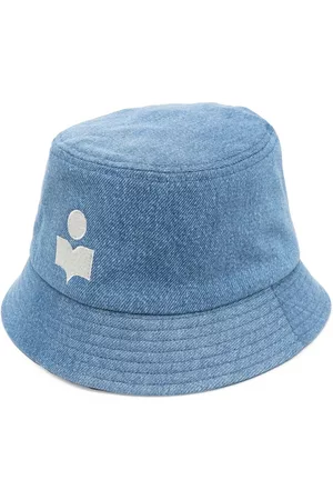 Isabel Marant Sombreros - Logo-embroidered denim bucket hat