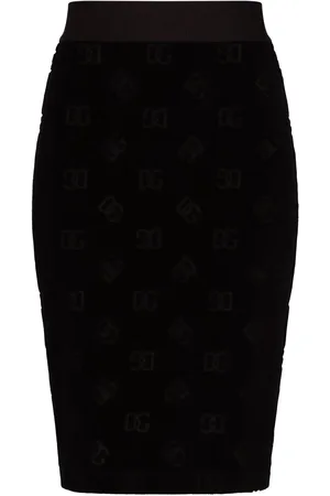 Dolce & Gabbana Falda midi con logo DG