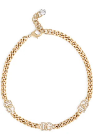 Dolce & Gabbana Gargantilla con detalles de strass y logo DG