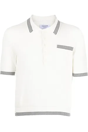 Thom Browne Playera tipo polo de tejido gofrado