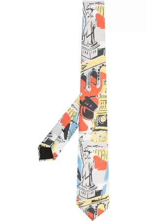 Moschino Hombre Corbatas - Corbata de seda con estampado abstracto