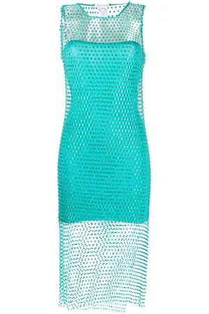 Patrizia Pepe Vestido a capas con detalles de cristal