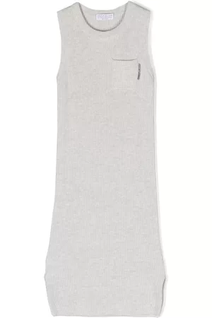 Brunello Cucinelli Vestido tejido de canalé English
