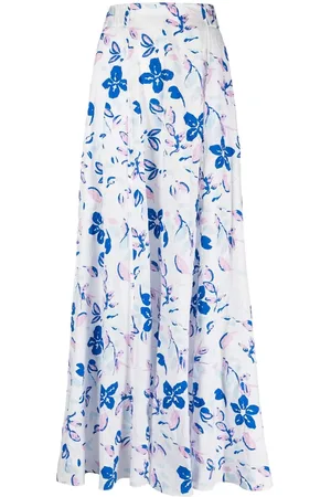 Dorothee Schumacher Falda larga de tejido seersucker con estampado floral