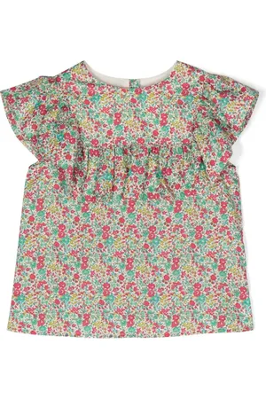 BONPOINT Blusa con volantes y estampado floral