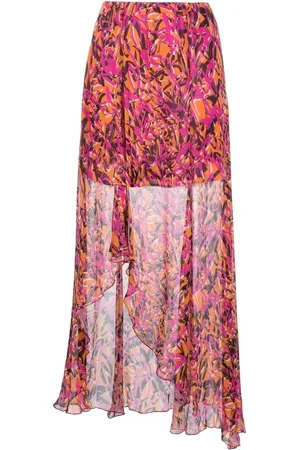 Patrizia Pepe Falda asimétrica con estampado floral