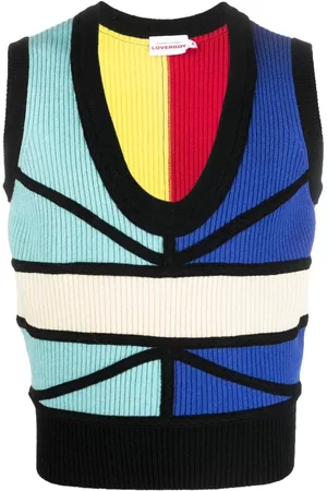 Charles Jeffrey Loverboy Colour-block knitted vest