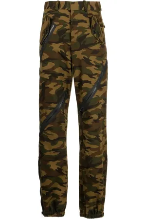 MONSE Pantalones con estampado militar y cierre