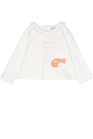 KNOT Playera manga larga con pájaro estampado
