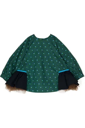 JNBY by JNBY Túnica con panel estilo tutú y moño estampado