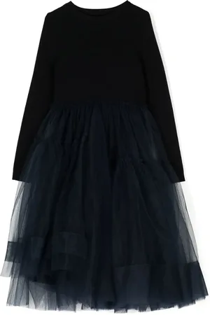 JNBY by JNBY Vestido tejido de canalé con capas de tul